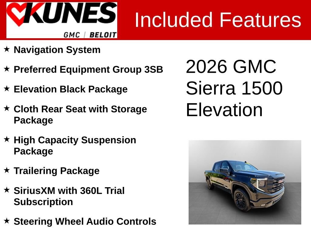 New 2026 GMC Sierra 1500 Elevation Truck