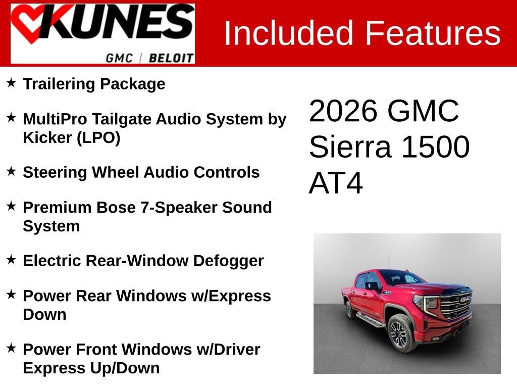 New 2026 GMC Sierra 1500 AT4 Truck