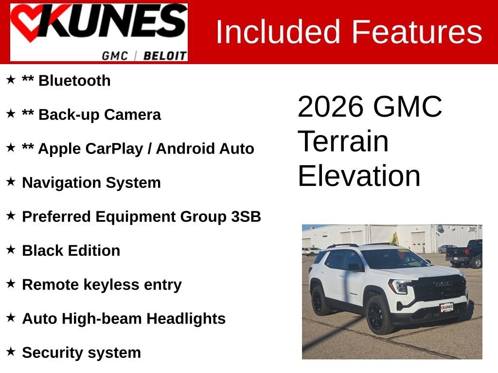 New 2026 GMC Terrain Elevation SUV