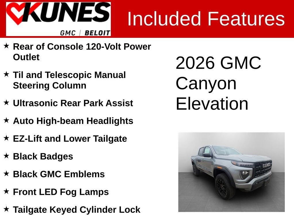 New 2026 GMC Canyon Elevation Truck