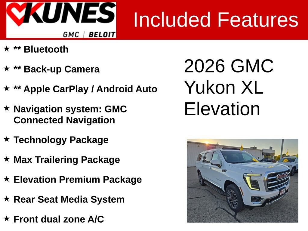 New 2026 GMC Yukon XL Elevation SUV