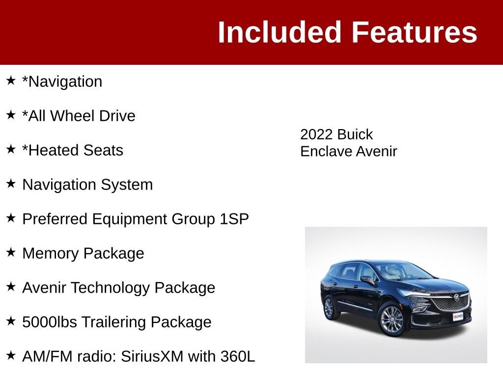 Used 2022 Buick Enclave Avenir SUV