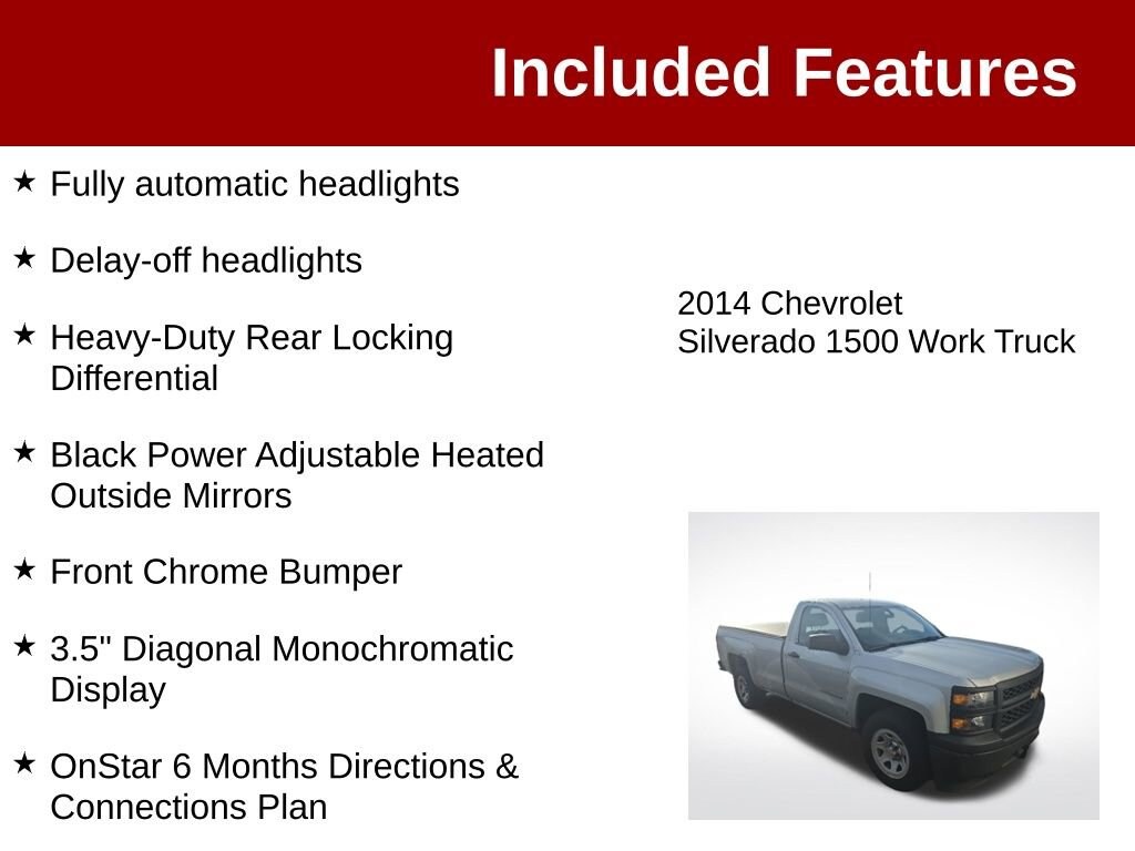 Used 2014 Chevrolet Silverado 1500 Work Truck Truck