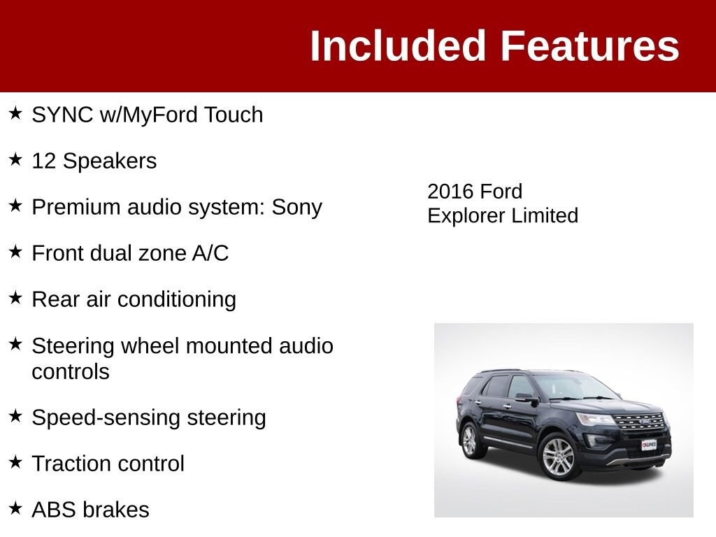 Used 2016 Ford Explorer Limited SUV