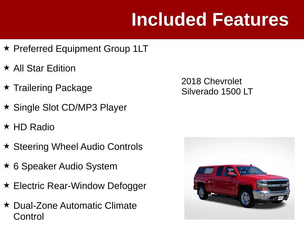 Used 2018 Chevrolet Silverado 1500 LT Truck