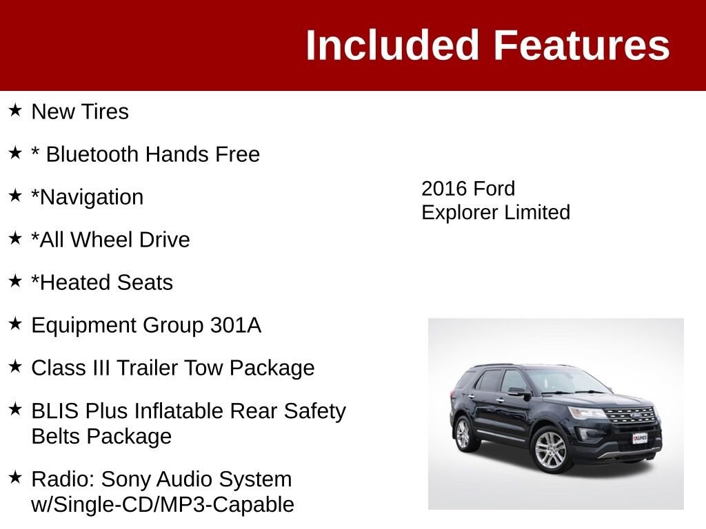 Used 2016 Ford Explorer Limited SUV