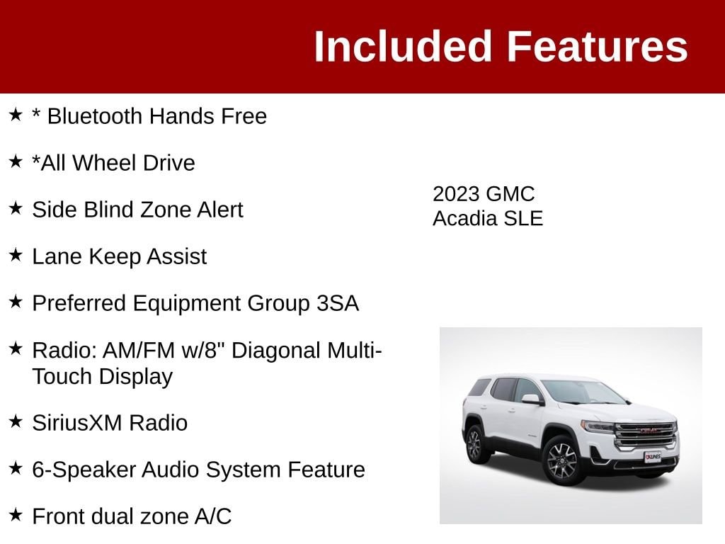 Used 2023 GMC Acadia SLE SUV