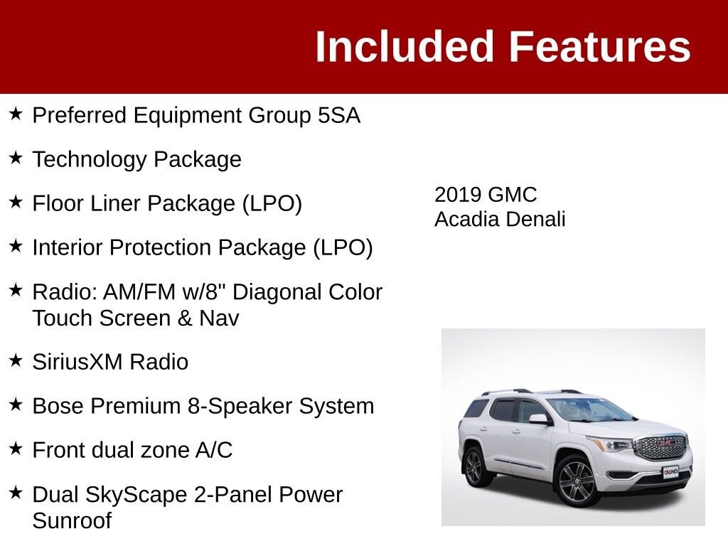 Used 2019 GMC Acadia Denali SUV