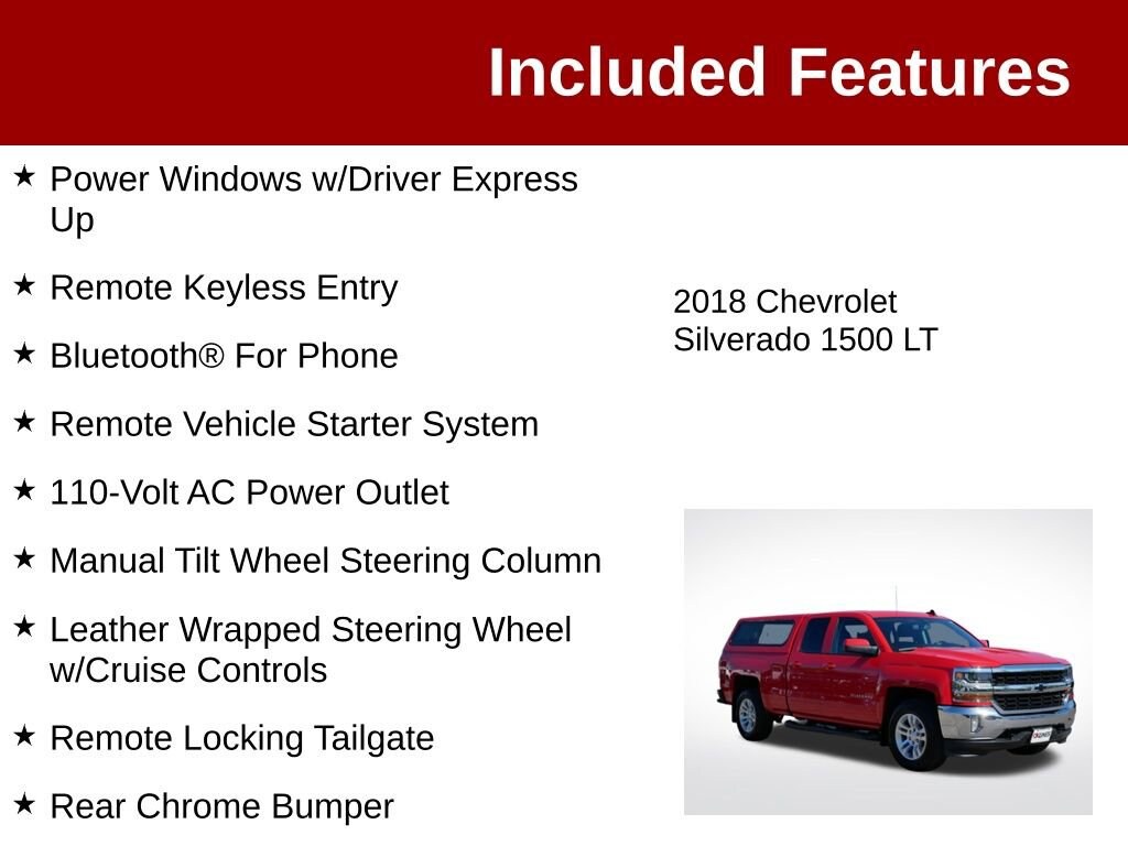 Used 2018 Chevrolet Silverado 1500 LT Truck