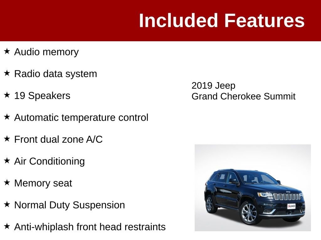 Used 2019 Jeep Grand Cherokee Summit