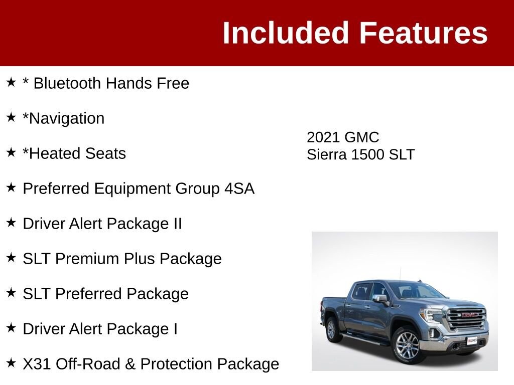 Used 2021 GMC Sierra 1500 SLT Truck
