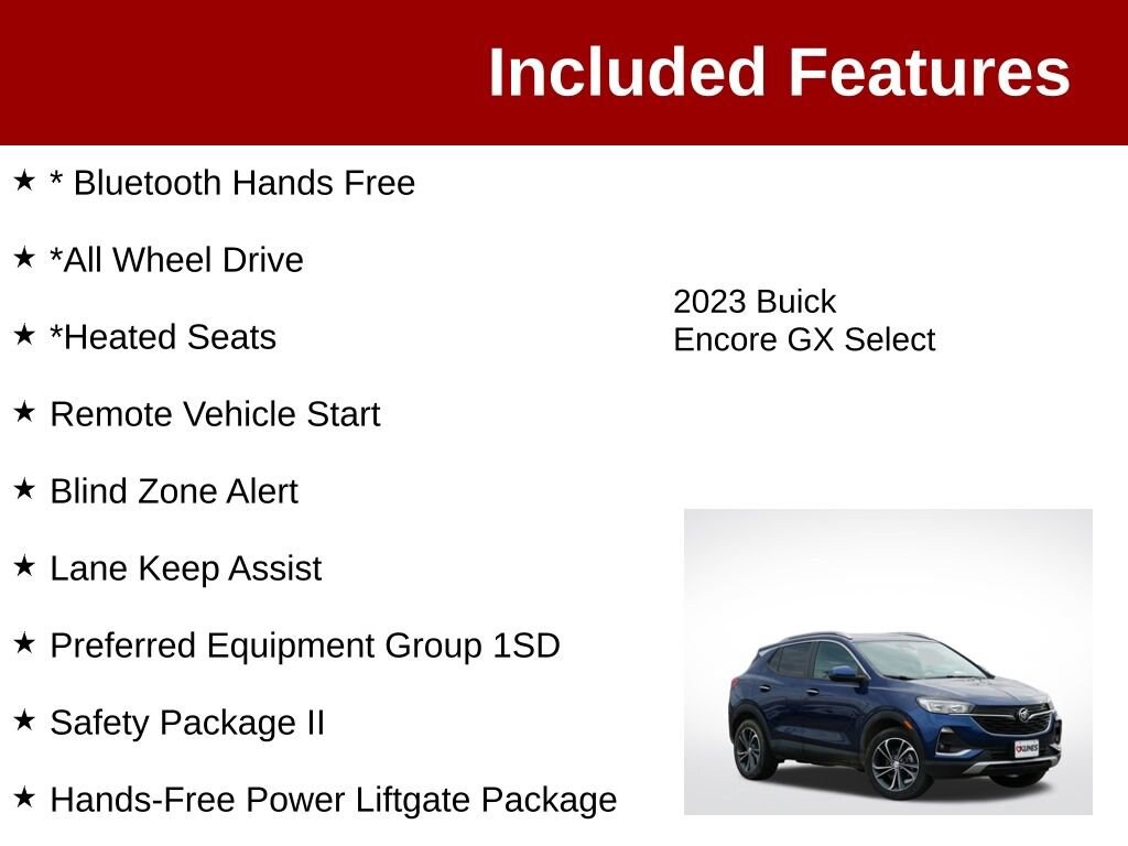 Used 2023 Buick Encore GX Select SUV
