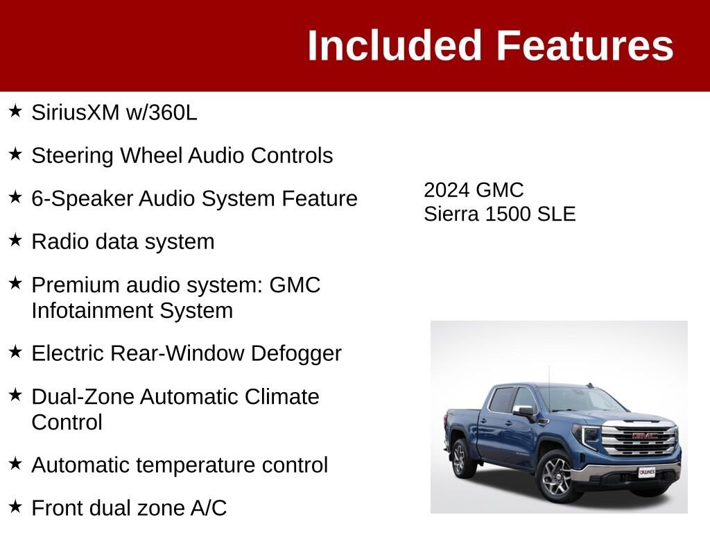 Used 2024 GMC Sierra 1500 SLE Truck
