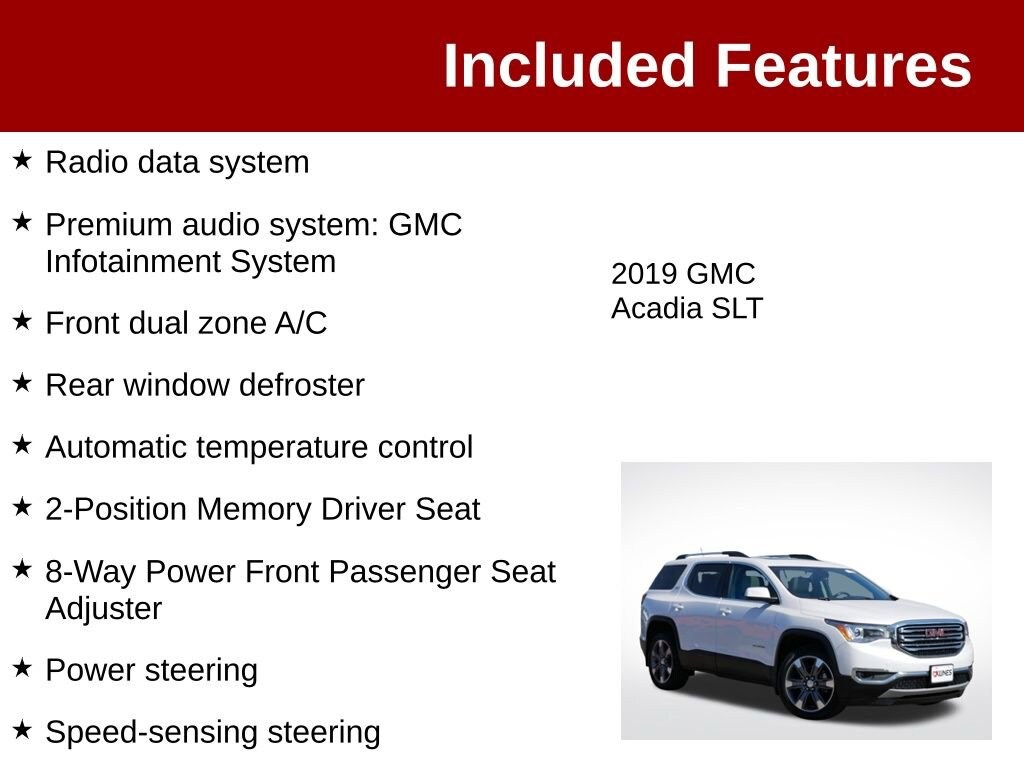 Used 2019 GMC Acadia SLT SUV