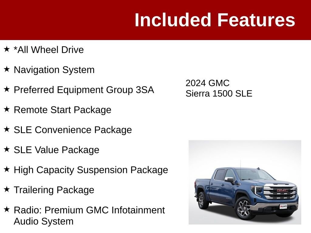 Used 2024 GMC Sierra 1500 SLE Truck