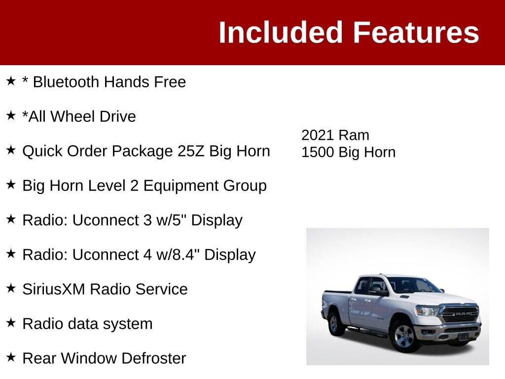 Used 2021 Ram 1500 Big Horn