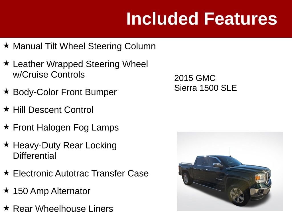Used 2015 GMC Sierra 1500 SLE Truck