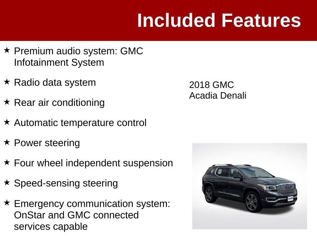 Used 2018 GMC Acadia Denali SUV