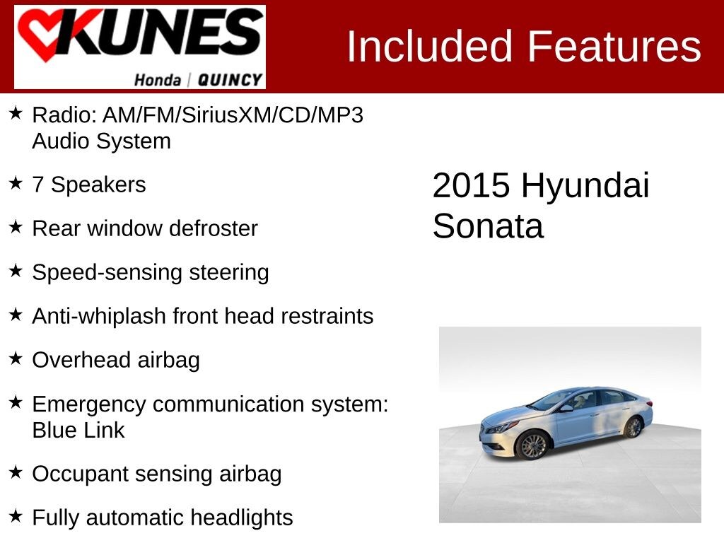 Used 2015 Hyundai Sonata Limited Sedan