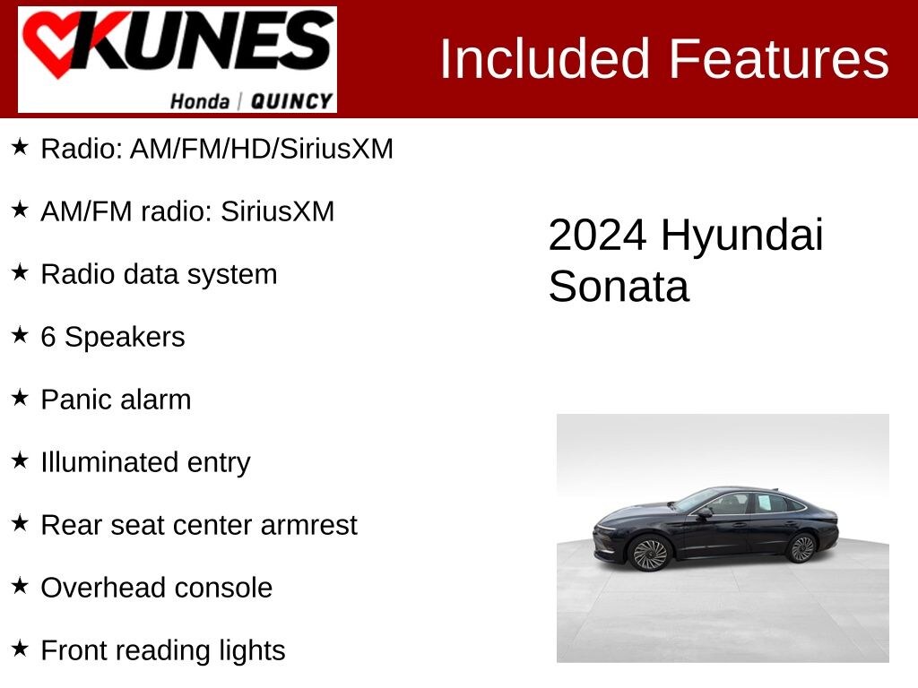 Used 2024 Hyundai Sonata Hybrid SEL Sedan