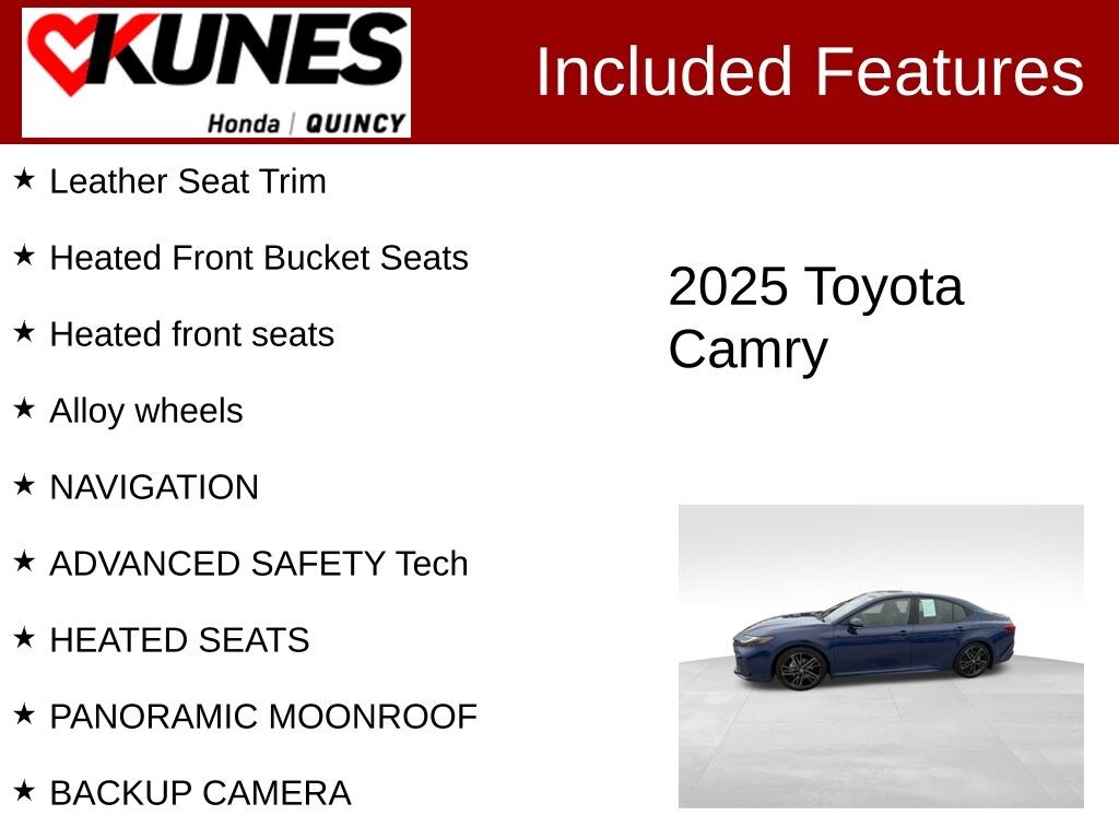 Certified 2025 Toyota Camry XSE Sedan