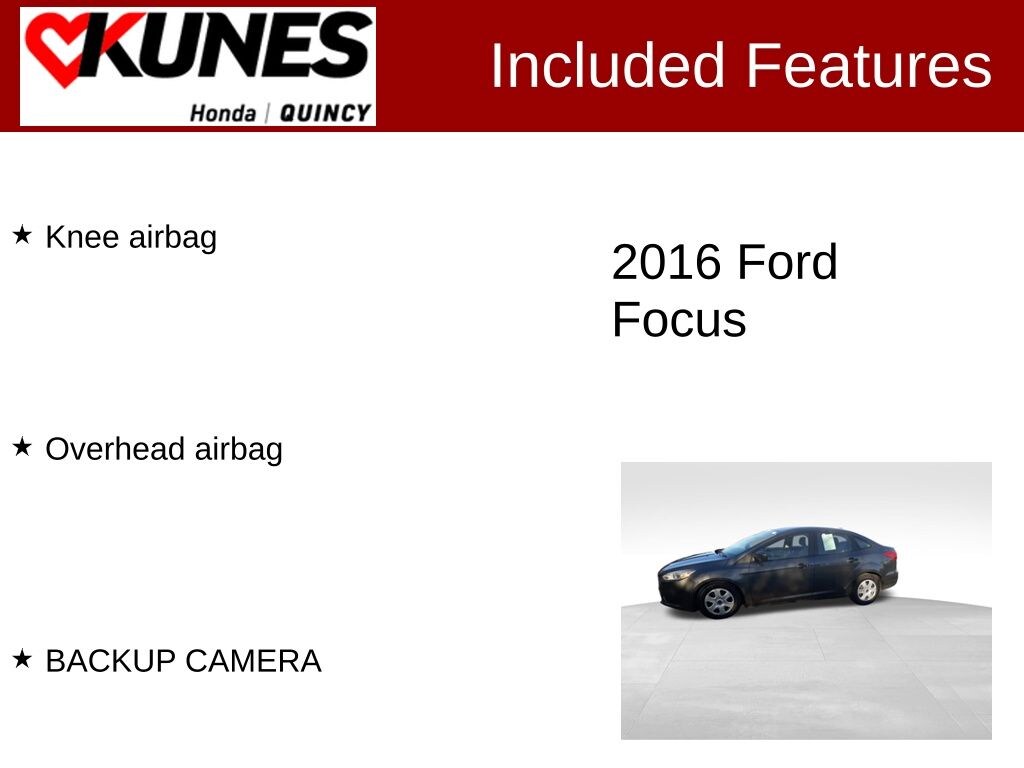 Used 2016 Ford Focus S Sedan