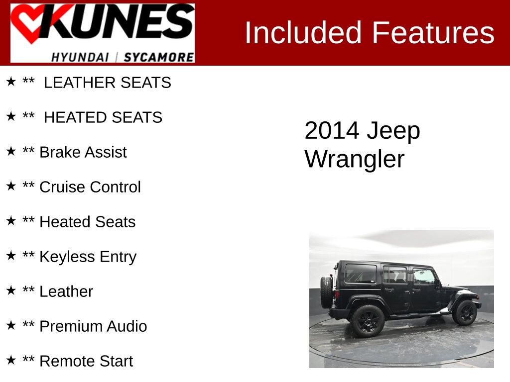 Used 2014 Jeep Wrangler Unlimited Sahara 4x4 SUV
