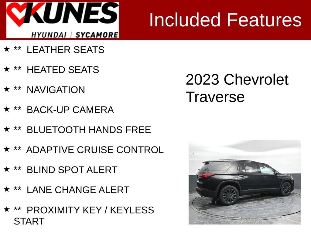Used 2023 Chevrolet Traverse RS SUV