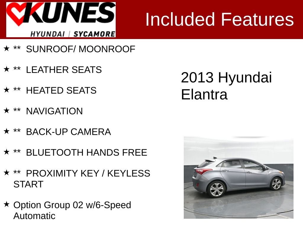 Used 2013 Hyundai Elantra GT Base w/Blue Hatchback