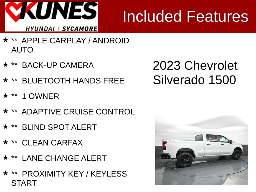 Used 2023 Chevrolet Silverado 1500 Custom Trail Boss Truck Crew Cab