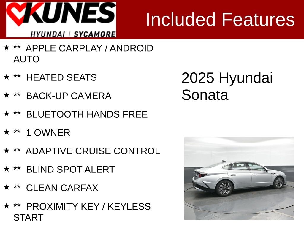 Used 2025 Hyundai Sonata Hybrid SEL Sedan