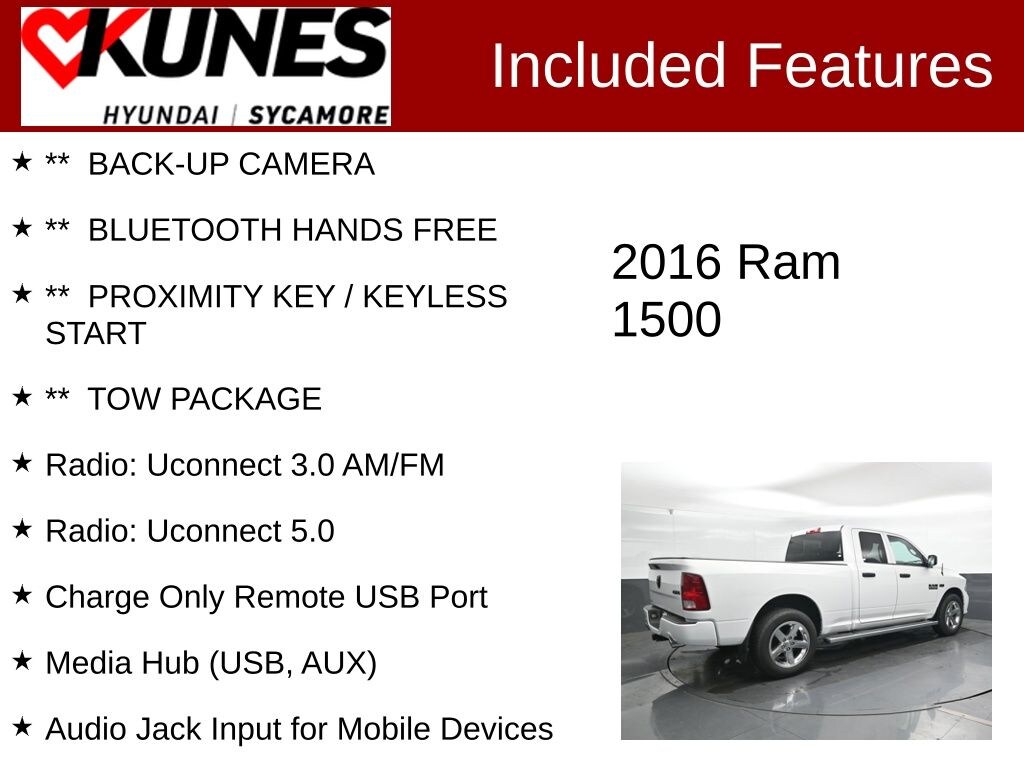 Used 2016 Ram 1500 Tradesman/Express Truck Quad Cab