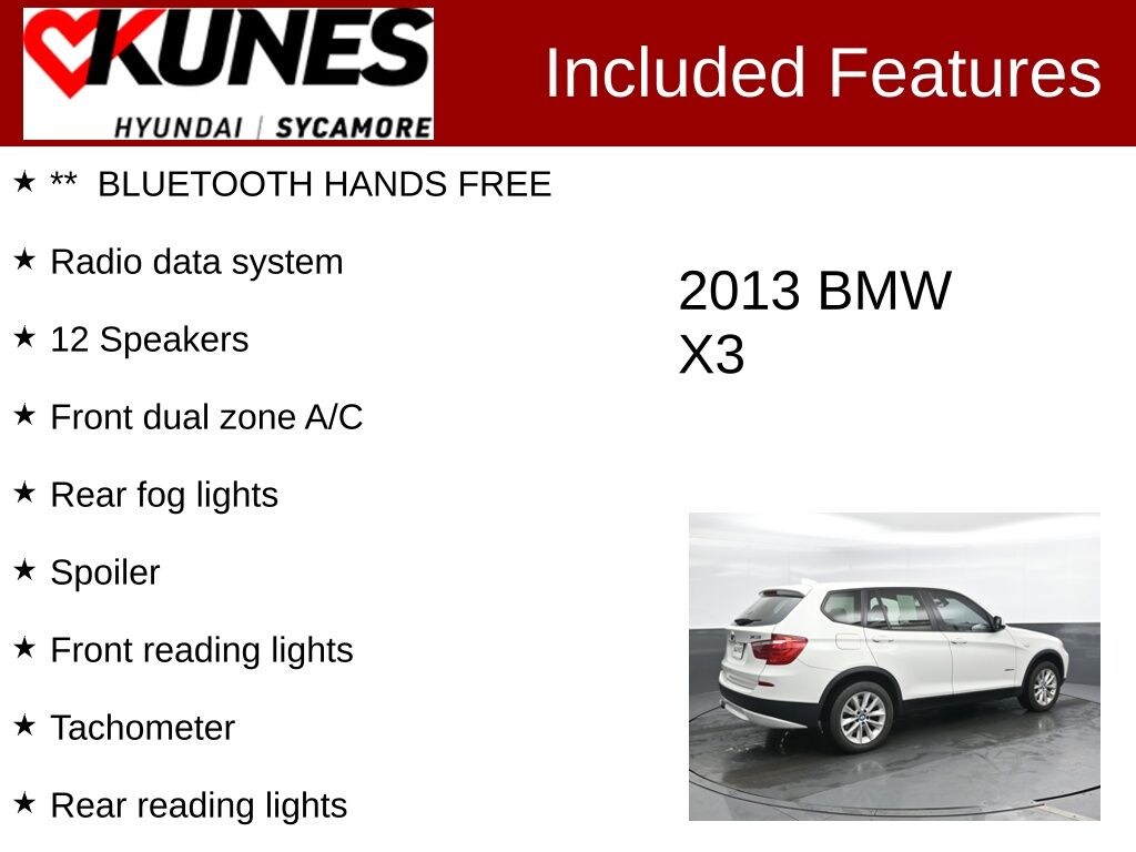 Used 2013 BMW X3 xDrive28i SAV