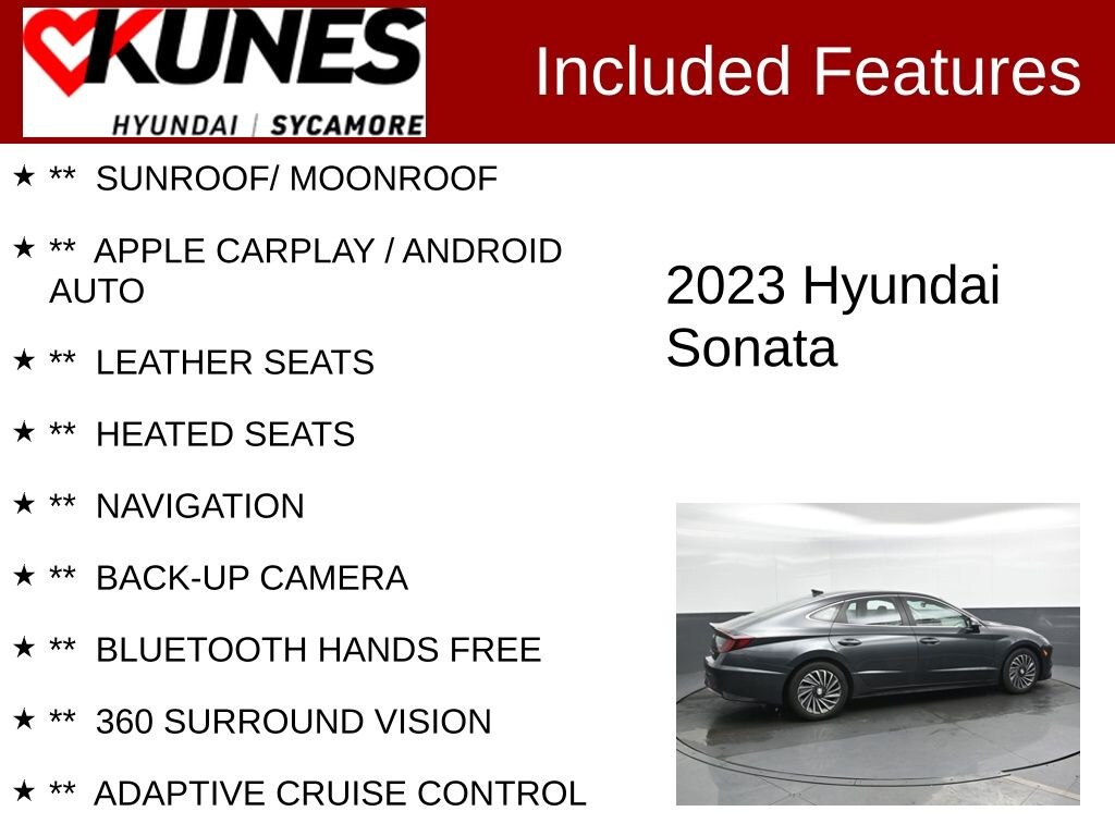 Used 2023 Hyundai Sonata Hybrid Limited Sedan
