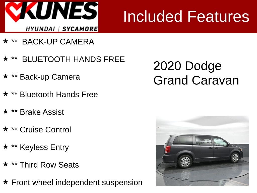Used 2020 Dodge Grand Caravan SE Van Passenger Van