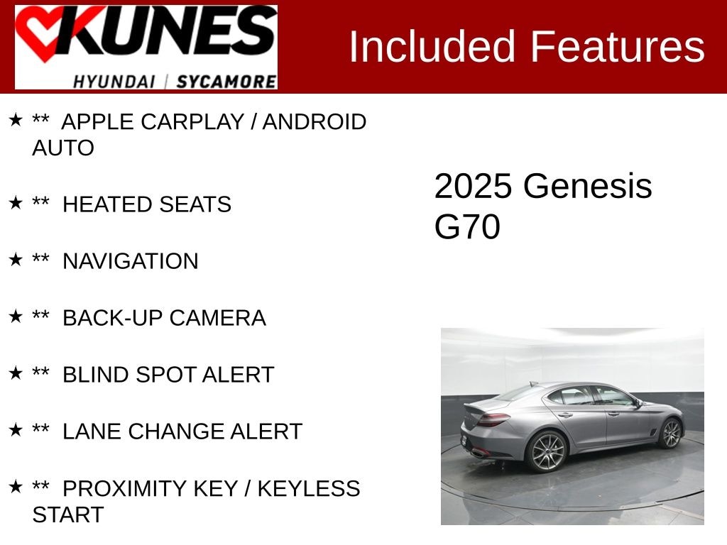 Used 2025 Genesis G70 2.5T AWD Sedan