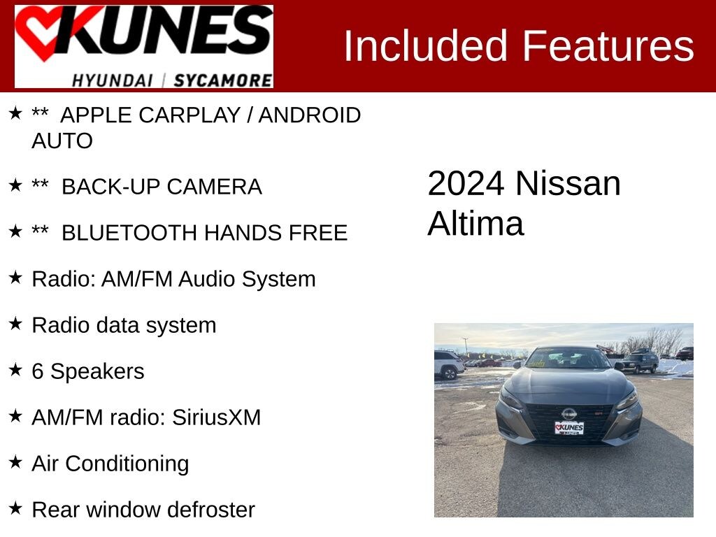 Certified 2024 Nissan Altima 2.5 SR Sedan
