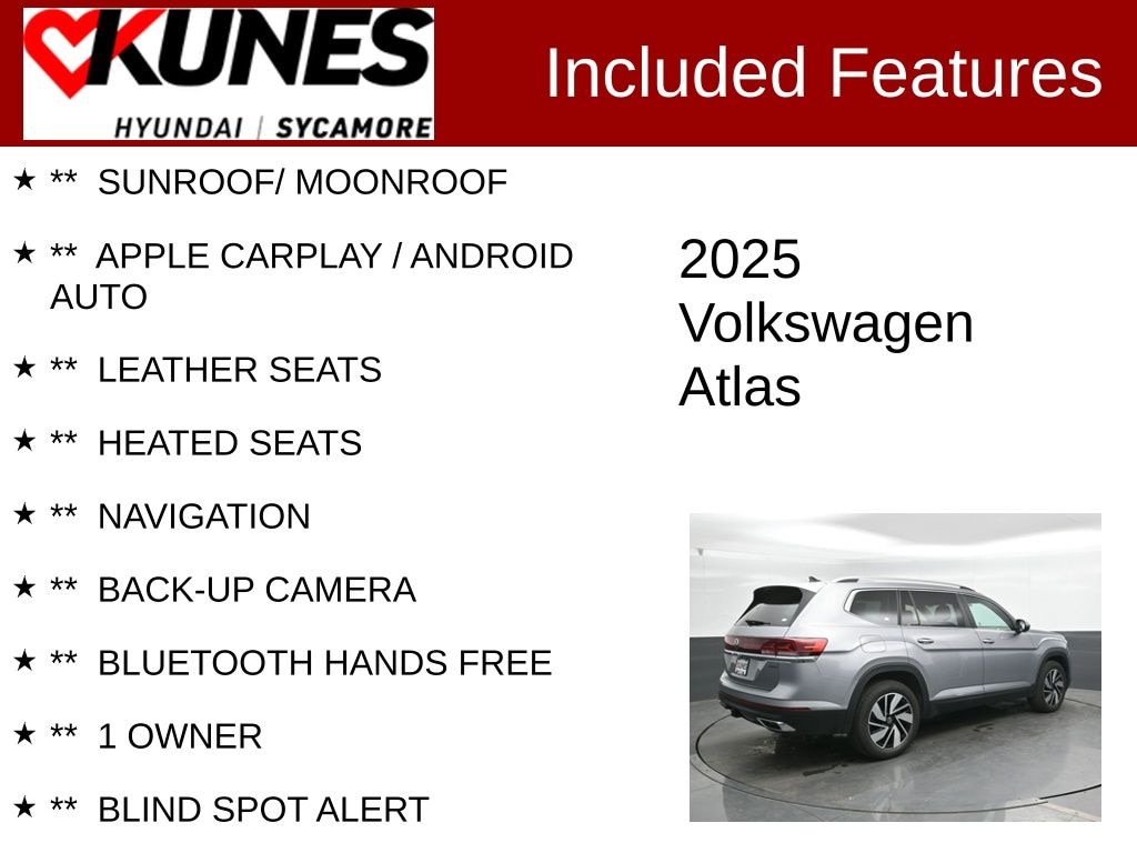 Certified 2025 Volkswagen Atlas 2.0T SEL SUV
