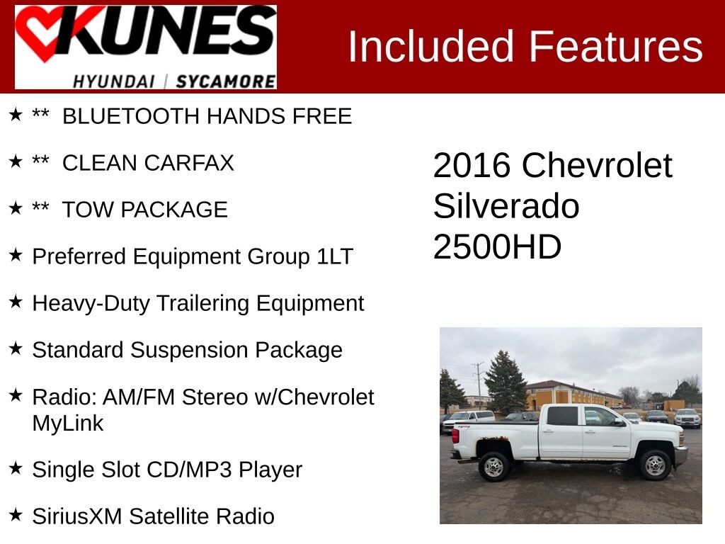 Used 2016 Chevrolet Silverado 2500HD LT Truck Crew Cab
