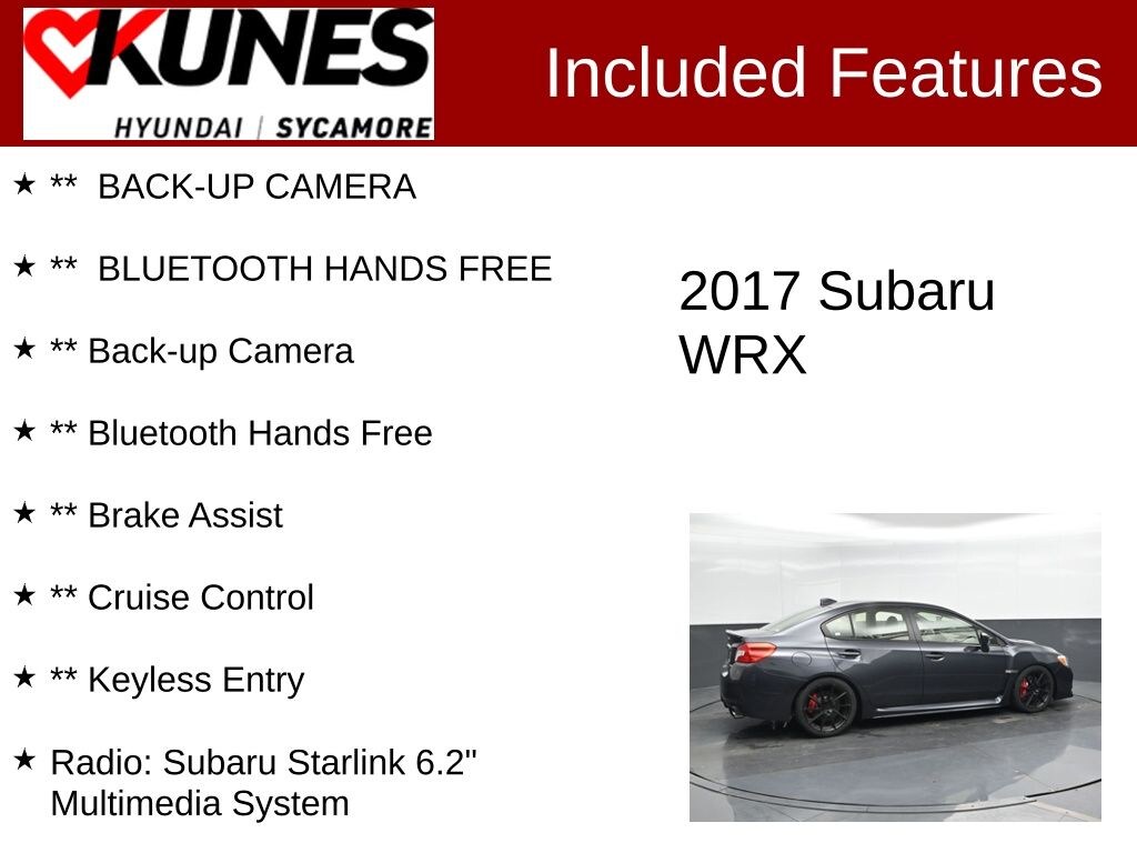 Used 2017 Subaru WRX Sedan