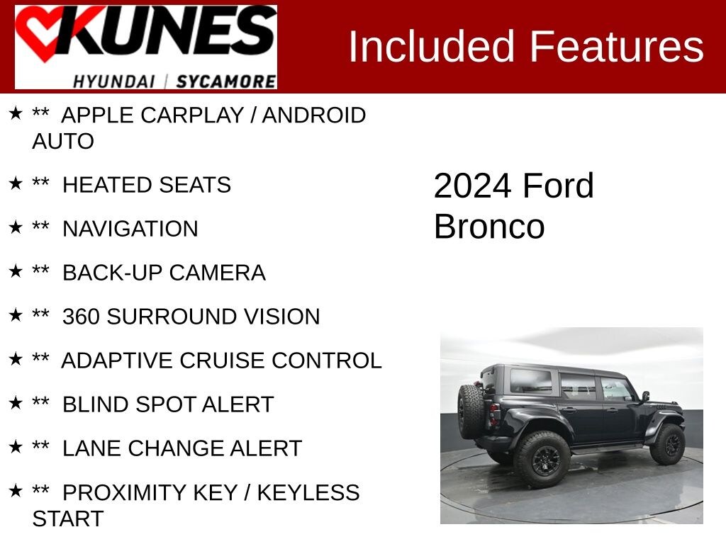 Used 2024 Ford Bronco Raptor SUV