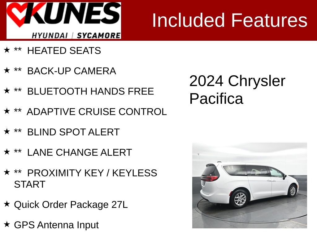 Certified 2024 Chrysler Pacifica Touring L Van Passenger Van