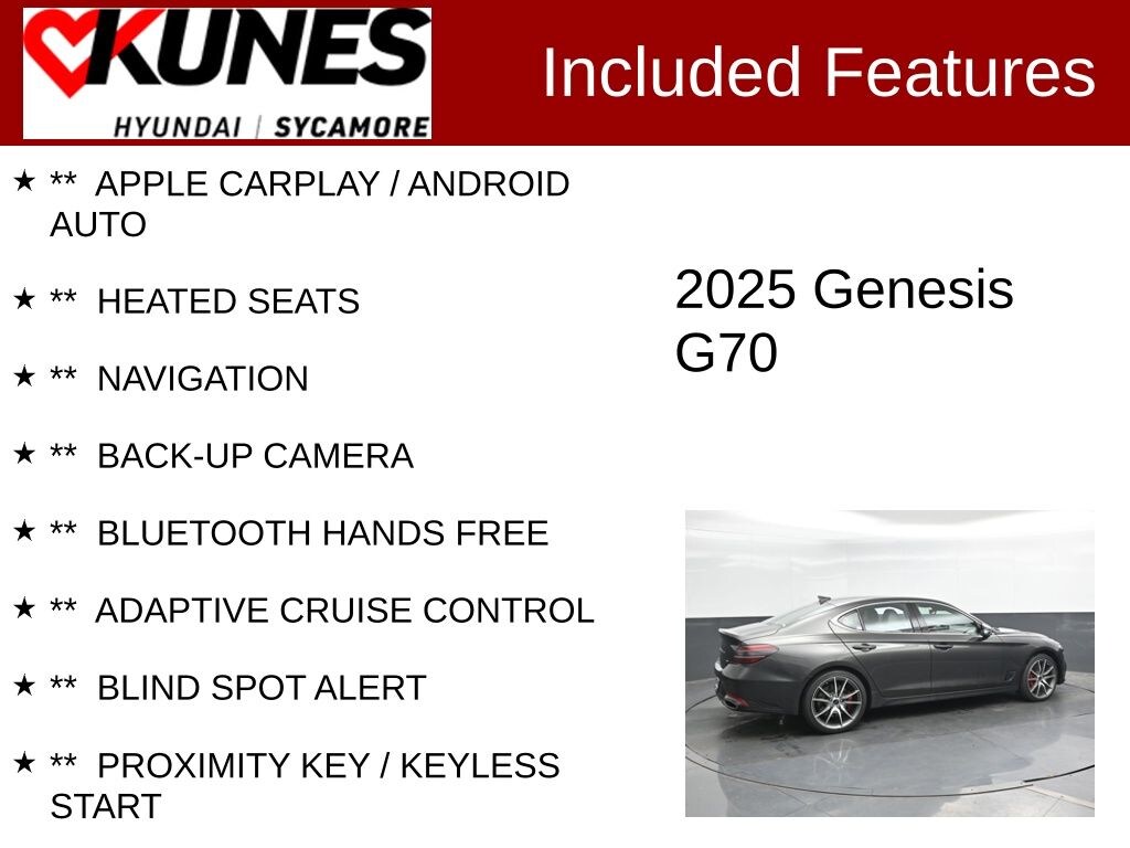 Used 2025 Genesis G70 2.5T AWD Sedan