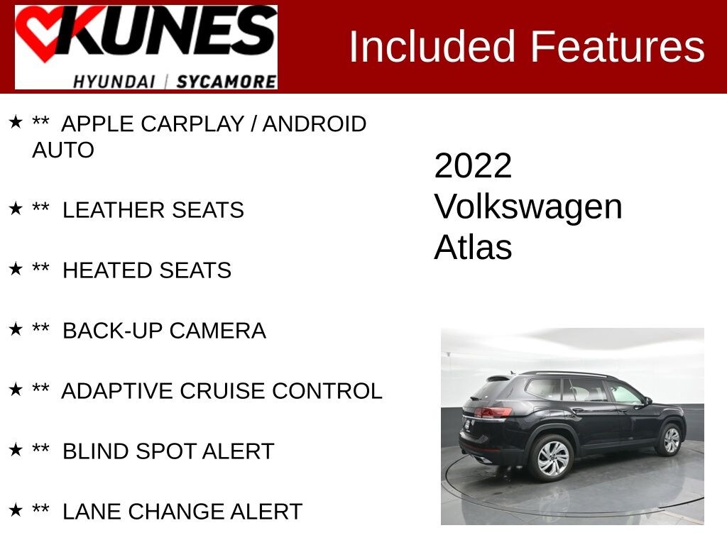 Used 2022 Volkswagen Atlas 3.6L V6 SE w/Technology SUV