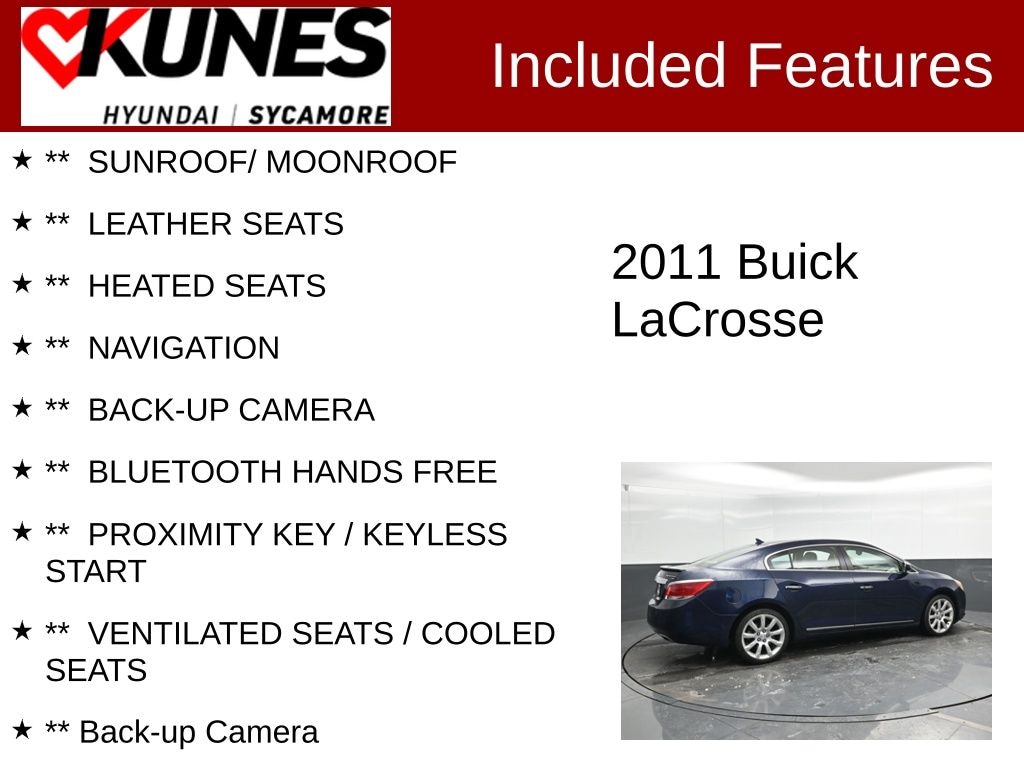 Used 2011 Buick LaCrosse CXS Sedan