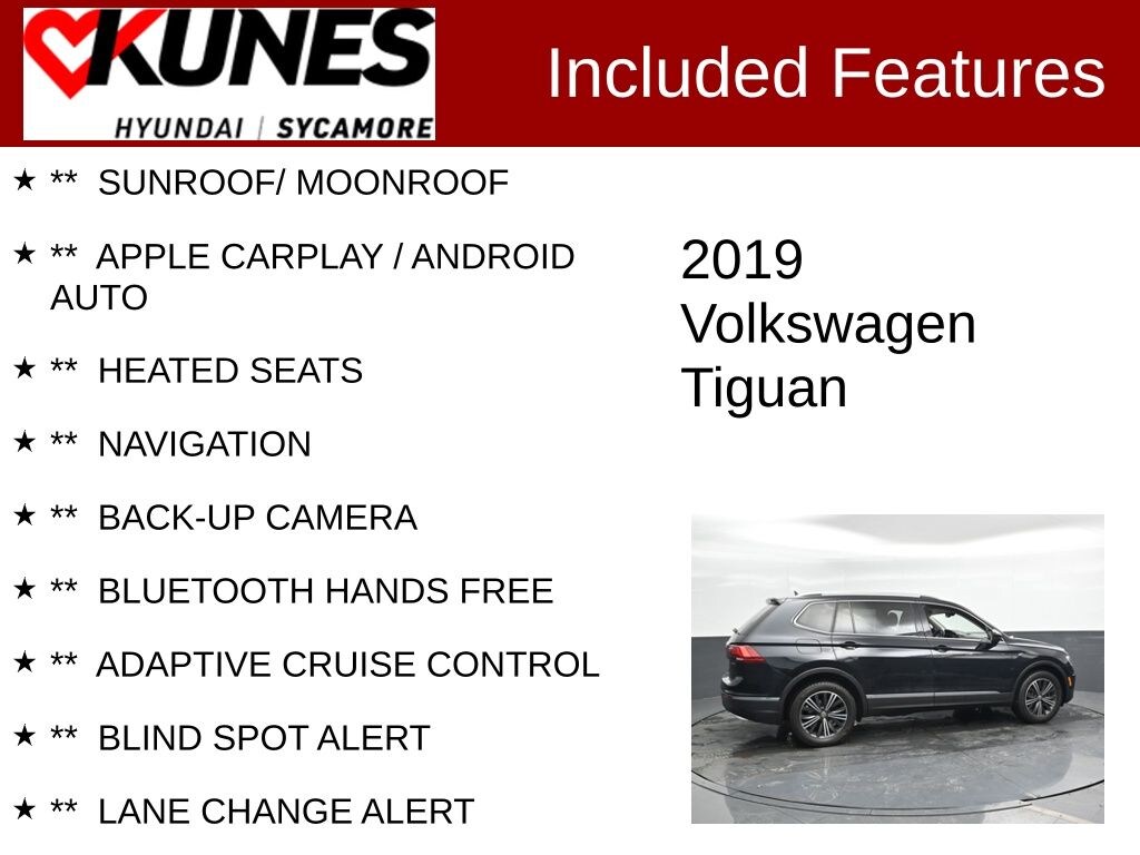 Used 2019 Volkswagen Tiguan 2.0T SEL 4MOTION SUV