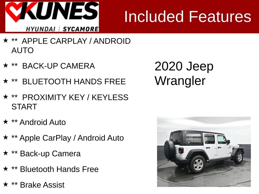 Used 2020 Jeep Wrangler Unlimited Sport SUV