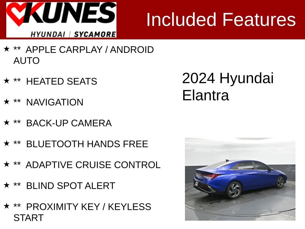 Used 2024 Hyundai Elantra SEL Sedan
