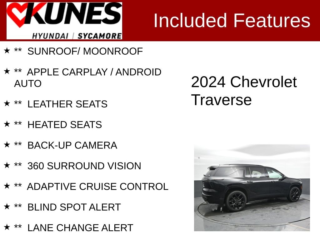 Used 2024 Chevrolet Traverse RS SUV