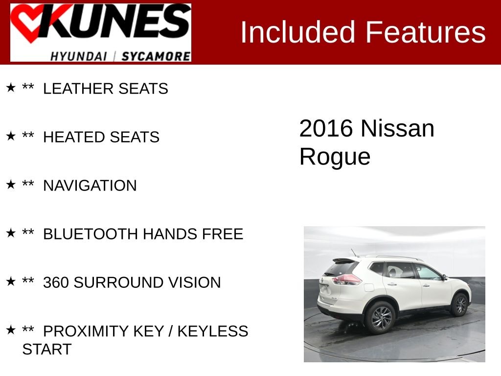 Used 2016 Nissan Rogue SL SUV